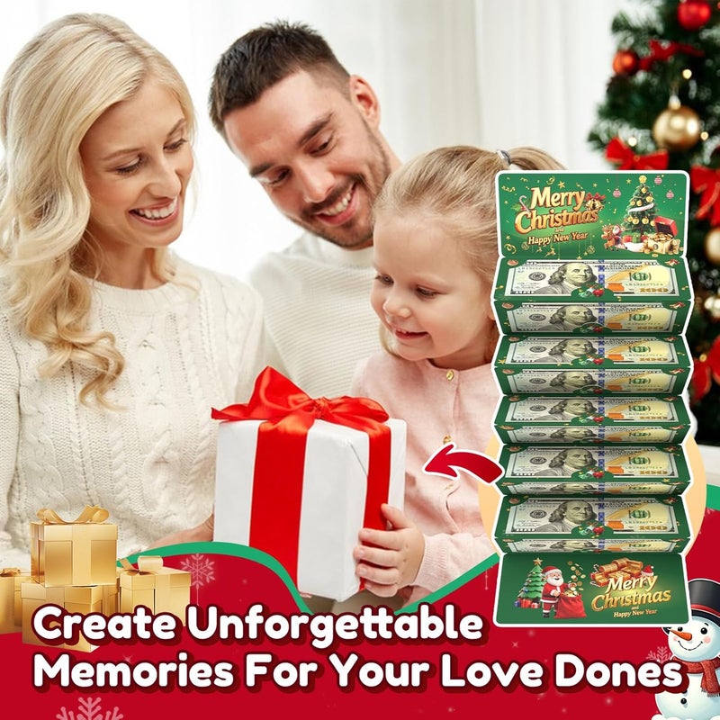 Yzryth Christmas Money Holders For Cash, Christmas Cash Gift Envelopes 10 Slots, Merry Gifts Card Ideas For Teen Women Men (GREEN) - Image 3